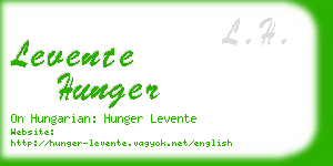 levente hunger business card